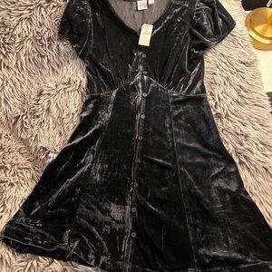 GAP Black Velvet Mini Dress